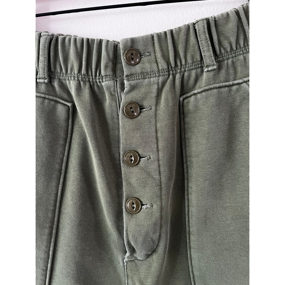 Alex Mill Ambrose Cotton Fleece Shorts in Army Green High Rise size large - Picture 10 of 16